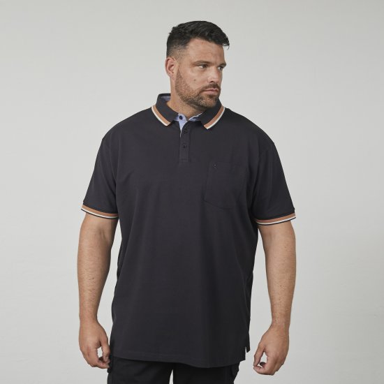 North Latitude 61128 Superflex Piqué-Poloshirt Schwarz - Polo-shirts für herren - Polo-Shirts für Herren in großen Größen