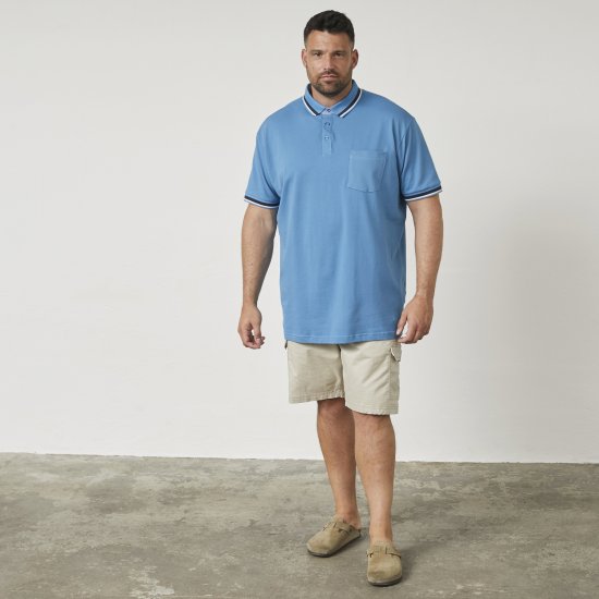 North Latitude 61128 Superflex Piqué-Poloshirt Blau - Polo-shirts für herren - Polo-Shirts für Herren in großen Größen