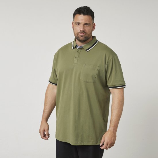 North Latitude 61128 Superflex Piqué-Poloshirt Olivgrün - Polo-shirts für herren - Polo-Shirts für Herren in großen Größen