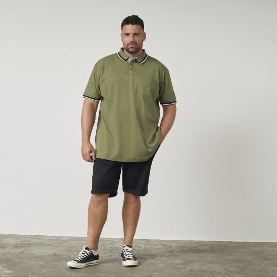 North Latitude 61128 Superflex Piqué-Poloshirt Olivgrün - Polo-shirts für herren - Polo-Shirts für Herren in großen Größen