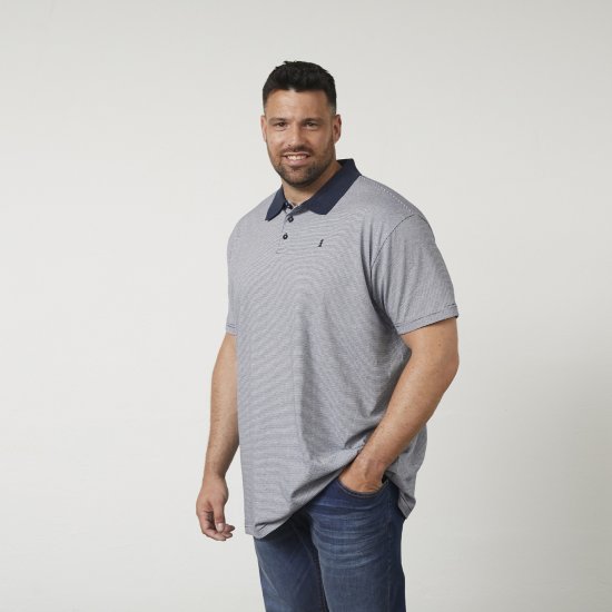 North Latitude 61136 Gestreiftes garngefärbtes Poloshirt Marineblau - Polo-shirts für herren - Polo-Shirts für Herren in großen Größen