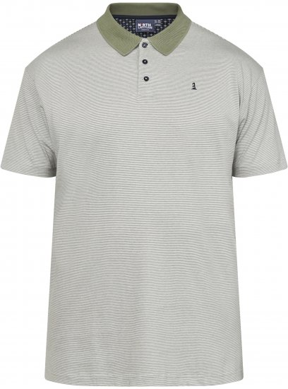 North Latitude 61136 Gestreiftes garngefärbtes Poloshirt Olivgrün - Polo-shirts für herren - Polo-Shirts für Herren in großen Größen