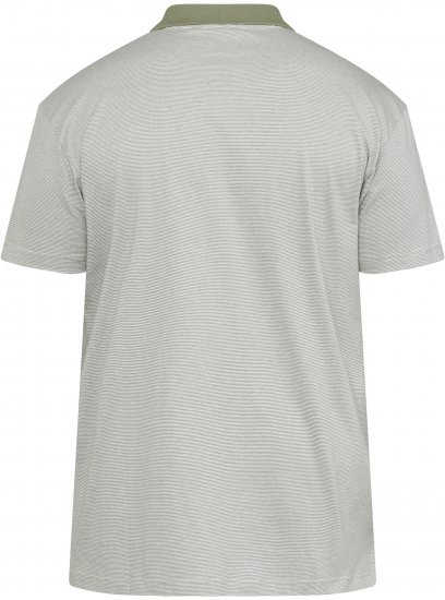 North Latitude 61136 Gestreiftes garngefärbtes Poloshirt Olivgrün - Polo-shirts für herren - Polo-Shirts für Herren in großen Größen