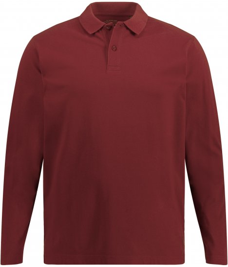 JP1880 Polo Shirt Long Sleeve Piqué Red - Polo-shirts für herren - Polo-Shirts für Herren in großen Größen