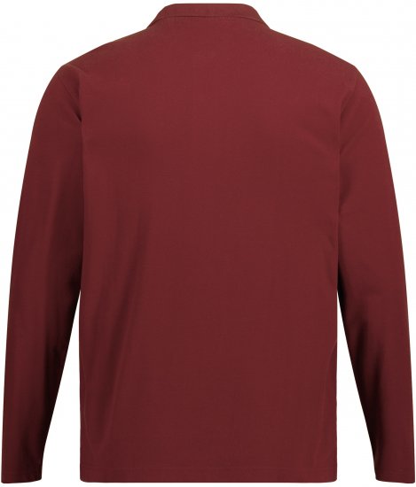 JP1880 Polo Shirt Long Sleeve Piqué Red - Polo-shirts für herren - Polo-Shirts für Herren in großen Größen