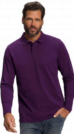 JP1880 Polo Shirt Long Sleeve Pique Purple - Polo-shirts für herren - Polo-Shirts für Herren in großen Größen