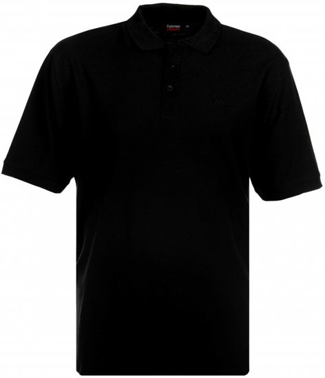 Espionage P074 Short Sleeve Polo Black - Polo-shirts für herren - Polo-Shirts für Herren in großen Größen