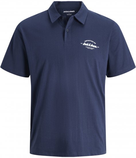 Jack & Jones Brandon Short Sleeve Polo Navy - Polo-shirts für herren - Polo-Shirts für Herren in großen Größen