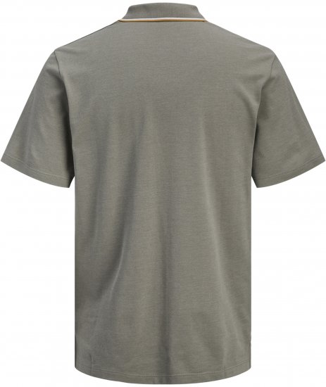 Jack & Jones Blaze Short Sleeve Polo Grey - Polo-shirts für herren - Polo-Shirts für Herren in großen Größen