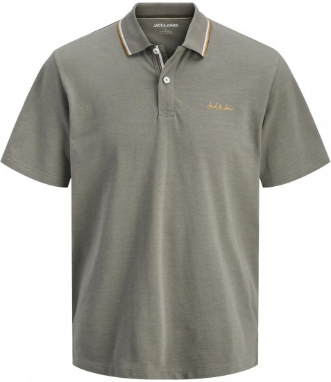 Jack & Jones Blaze Short Sleeve Polo Grey - Polo-shirts für herren - Polo-Shirts für Herren in großen Größen