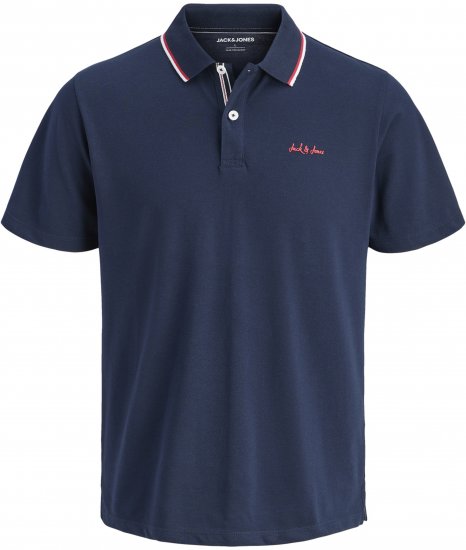 Jack & Jones Blaze Short Sleeve Polo Navy - Polo-shirts für herren - Polo-Shirts für Herren in großen Größen