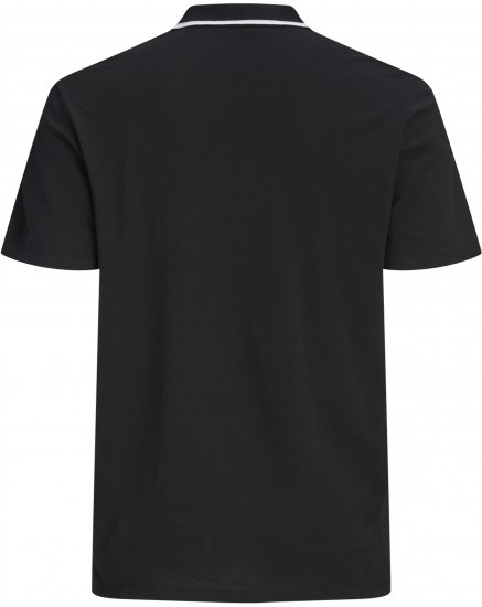 Jack & Jones Blaze Short Sleeve Polo Black - Polo-shirts für herren - Polo-Shirts für Herren in großen Größen