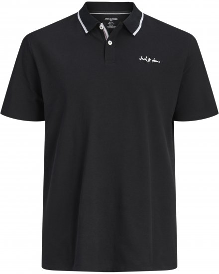 Jack & Jones Blaze Short Sleeve Polo Black - Polo-shirts für herren - Polo-Shirts für Herren in großen Größen