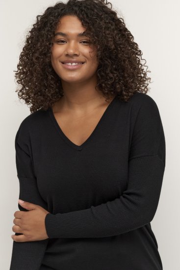 Kaffe Curve Machi Knit Pullover Tiefschwarz - Hoodies & Sweatshirts - 