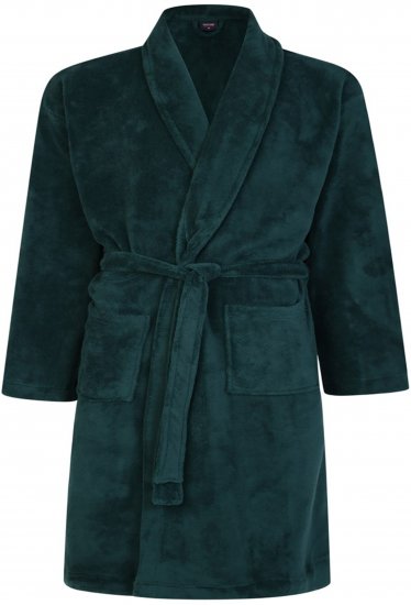 Espionage PJ068 Plain Fleece Gown Navy - Bademäntel/hausmäntel/handtücher - Bademäntel Große Größen