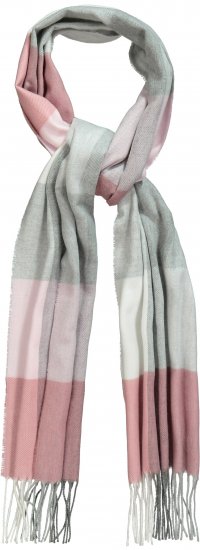 Ulla Popken Woven Check Print Scarf Dark Pink - Accessoires - 
