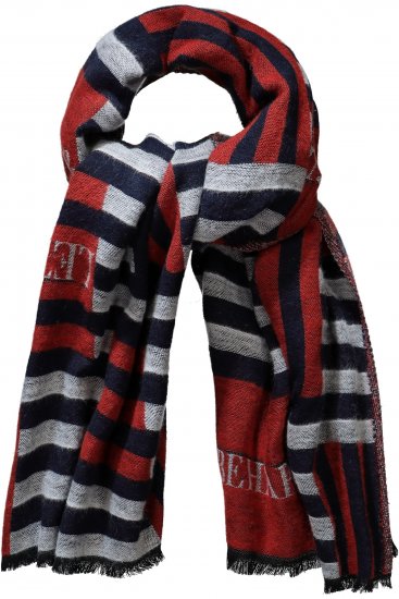 Ulla Popken Be Happy Statement Print Scarf Navy - Accessoires - 