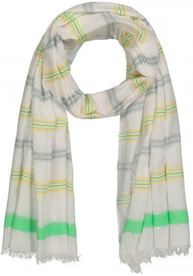 Ulla Popken Glitter Effect Scarf Lime - Accessoires - 