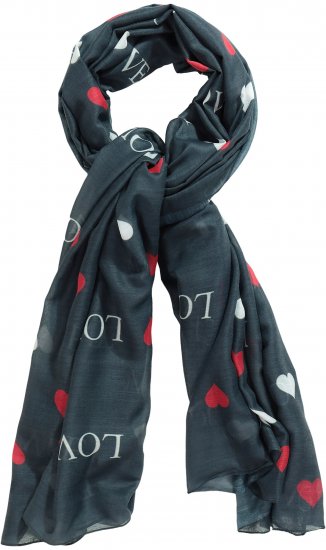 Ulla Popken Love Lightweight Scarf Navy - Accessoires - 