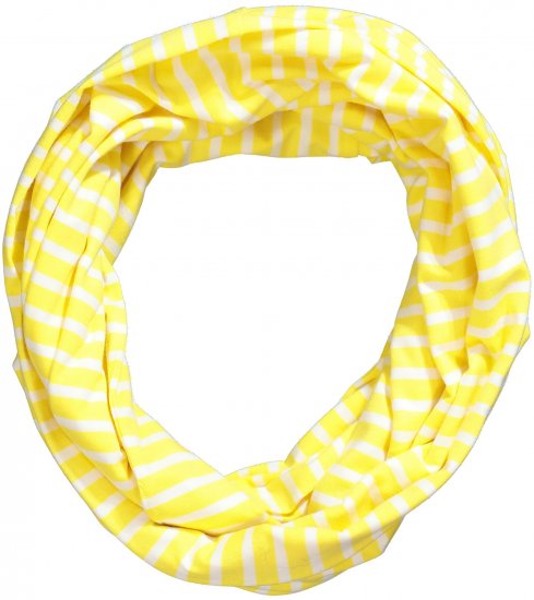 Ulla Popken Striped Infinity Scarf Lemon Yellow - Accessoires - 