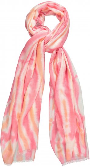Ulla Popken Tie Dye Striped Scarf Magenta Pink - Accessoires - 