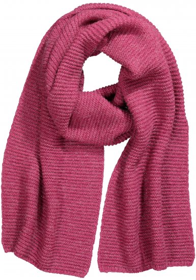 Ulla Popken Garter Stitch Knit Scarf Pink - Accessoires - 