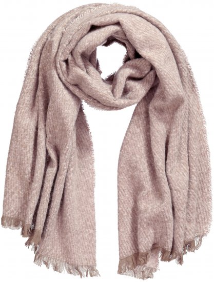 Ulla Popken Fringed Hem Knit Scarf Mocha Brown - Accessoires - 