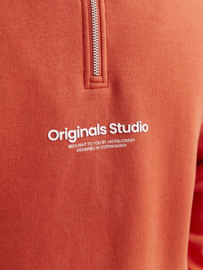 Jack & Jones Esterbro High Neck Quarter Zip Sweatshirt Red - Herren-sweater und -hoodies - Herren-Sweater und -Hoodies in großen Größen
