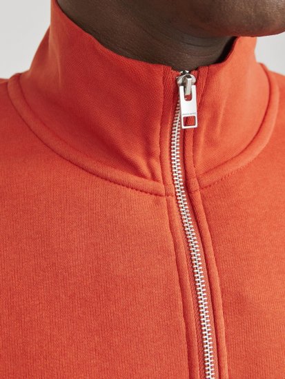 Jack & Jones Esterbro High Neck Quarter Zip Sweatshirt Red - Herren-sweater und -hoodies - Herren-Sweater und -Hoodies in großen Größen