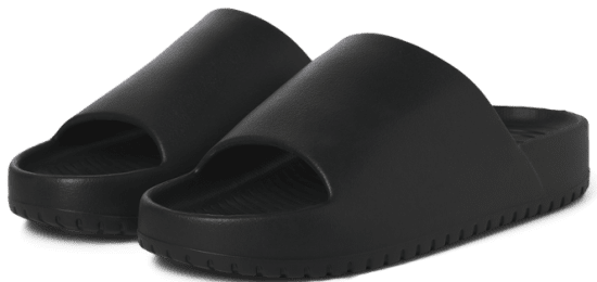 Jack & Jones Ripple Moulded Slider Slippers Anthracite - Herrenschuhe 40-52 - 
