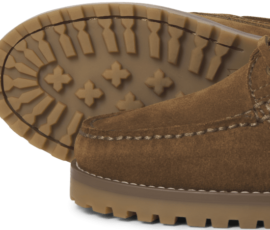 Jack & Jones Brooklyn Suede Boat Loafers Cognac - Herrenschuhe 40-52 - 