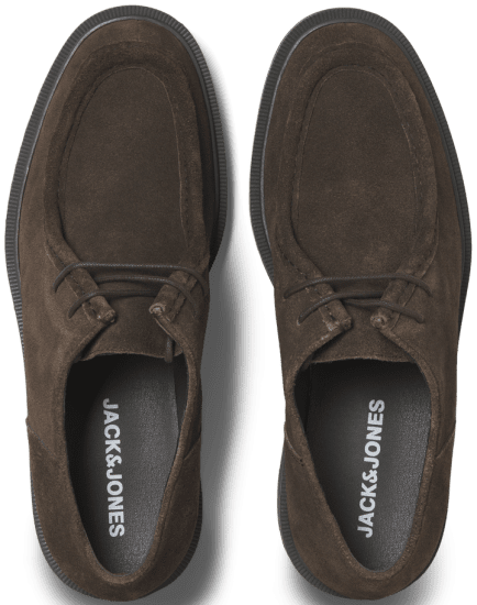 Jack & Jones Austin Suede Moc Brown Stone - Herrenschuhe 40-52 - 