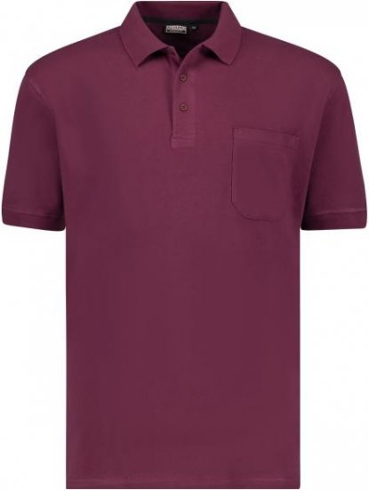 Adamo 139311 Poloshirt RF Blackberry Red - Polo-shirts für herren - Polo-Shirts für Herren in großen Größen