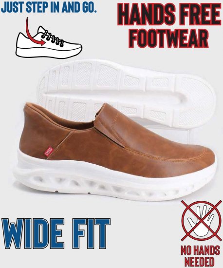 D555 Carlisle 1 D555 Kingsize Hands Free Shoes Dark Tan - Herrenschuhe 40-52 - 