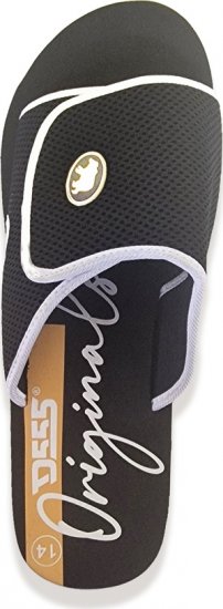 D555 DRAKE Slippers With Velcro Fastening Black - Herrenschuhe 40-52 - 