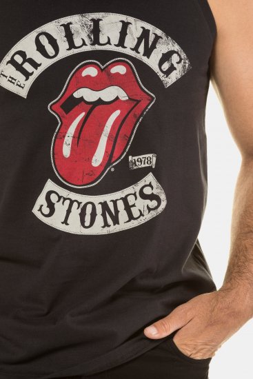 JP1880 Rolling Stones Graphic Band Tank Top Black - Herren-T-Shirts - Herren-T-Shirts in großen Größen