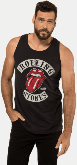 JP1880 Rolling Stones Graphic Band Tank Top Black - Herren-T-Shirts - Herren-T-Shirts in großen Größen