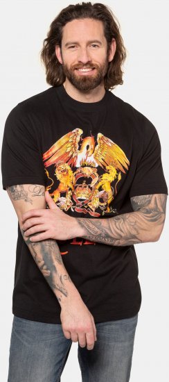 JP1880 Queen Graphic Comfort Fit Band T-Shirt Black - Herren-T-Shirts - Herren-T-Shirts in großen Größen