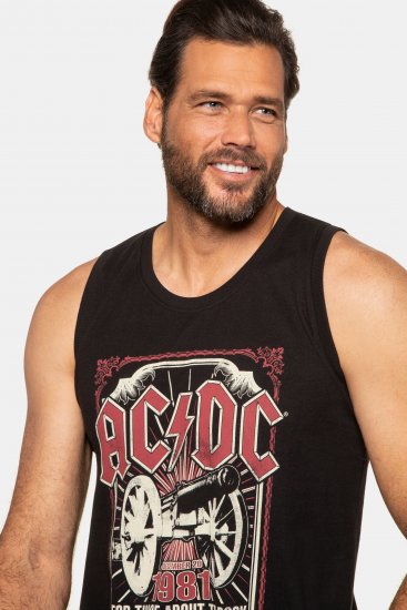 JP1880 AC/DC Graphic Band Tank Top Black - Herren-T-Shirts in großen Größen - Herren-T-Shirts in großen Größen