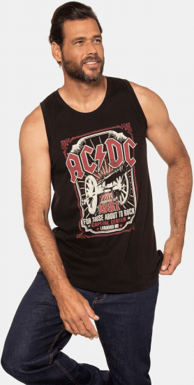 JP1880 AC/DC Graphic Band Tank Top Black - Herren-T-Shirts in großen Größen - Herren-T-Shirts in großen Größen