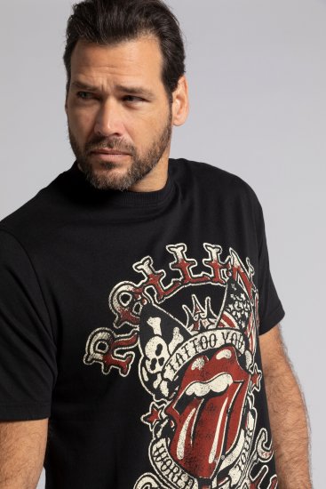 JP1880 Rolling Stones Graphic Comfort Fit Band T-Shirt Black - Herren-T-Shirts - Herren-T-Shirts in großen Größen