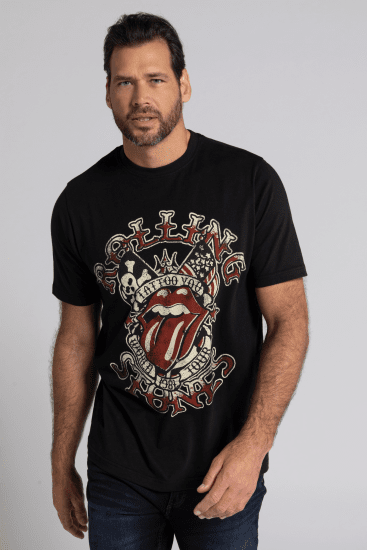 JP1880 Rolling Stones Graphic Comfort Fit Band T-Shirt Black - Herren-T-Shirts - Herren-T-Shirts in großen Größen