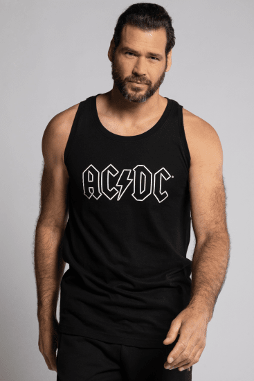 JP1880 AC/DC Graphic Comfort Fit Band Tank Top Black - Herren-T-Shirts - Herren-T-Shirts in großen Größen