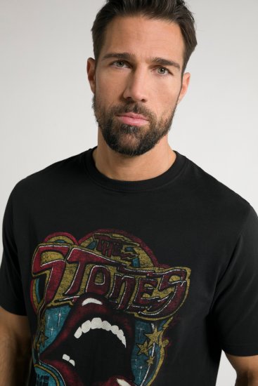 JP1880 Rolling Stones Graphic Band T-Shirt Black - Herren-T-Shirts - Herren-T-Shirts in großen Größen