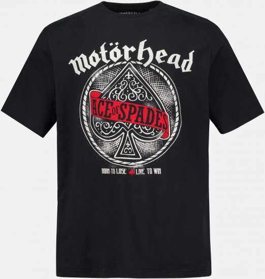 JP1880 Motörhead ACE Graphic Comfort Fit Band T-Shirt Black - Herren-T-Shirts in großen Größen - Herren-T-Shirts in großen Größen
