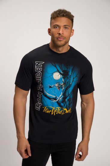 JP1880 Iron Maiden Graphic Comfort Fit Band T-Shirt Black - Herren-T-Shirts - Herren-T-Shirts in großen Größen