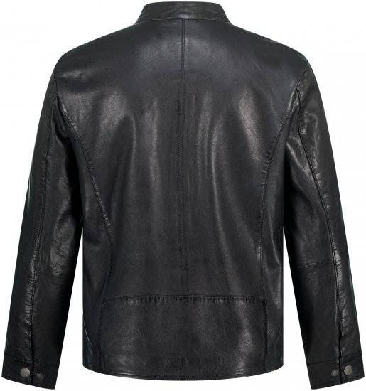 JP1880 Biker Style Leather Jacket Black - Herren jacken - Herren Jacken in großen Größen