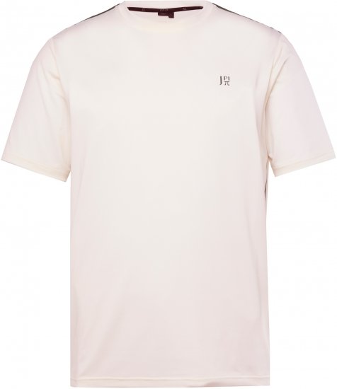 JP1880 QuickDry Stripes Tennis T-Shirt Off White - Sportbekleidung & outdoor - Sportbekleidung in große größen für herren