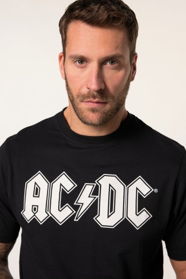 JP1880 AC/DC Classic Logo Band T-Shirt Black - Herren-T-Shirts - Herren-T-Shirts in großen Größen