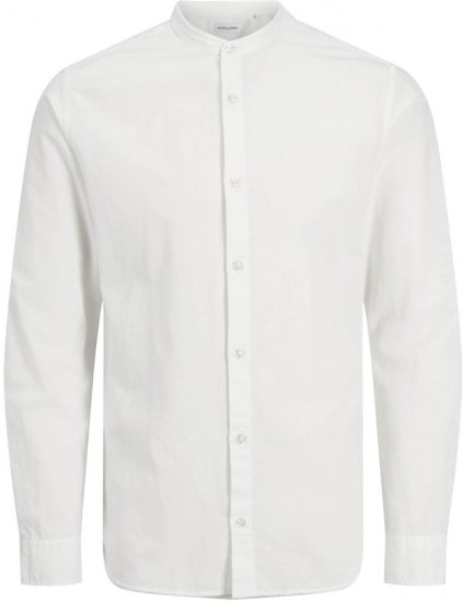 Jack & Jones Breeze Poplin Long Sleeve Shirt White - Herrenhemden - Herrenhemden in großen Größen